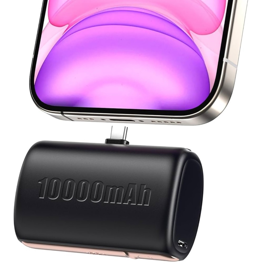 Black 10000mAh Portable Charger